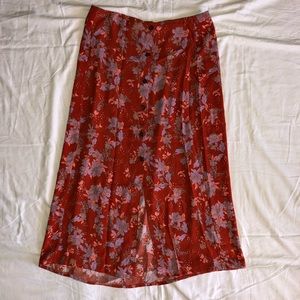 Free People Size 10 floral button skirt